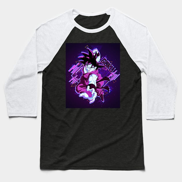 Dragon Ball : Goku "Kakarot" 80's retro style classic poster - awsome gift for Dragon Ball lover & fans Baseball T-Shirt by EhsanStore